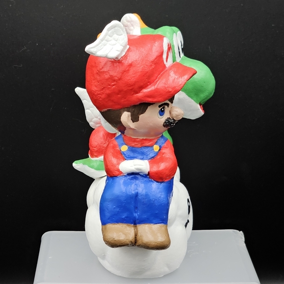 Mario and Yoshi Inspired Altered Precious Moments - OOAK - Picture 2 of 7
